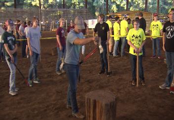 4-H'ers in Vernon Parish display woodsman skills
